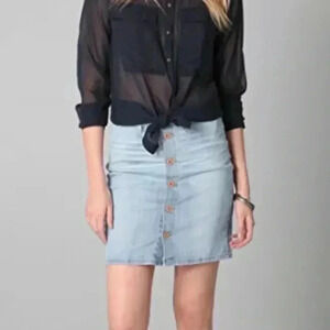 Adriano Goldschmied Button Front Denim‎ Skirt